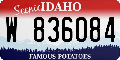 ID license plate W836084