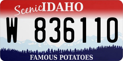 ID license plate W836110