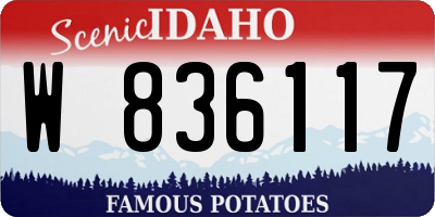 ID license plate W836117