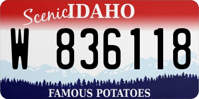 ID license plate W836118