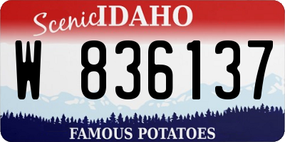 ID license plate W836137