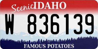 ID license plate W836139