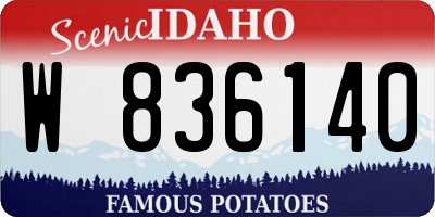 ID license plate W836140