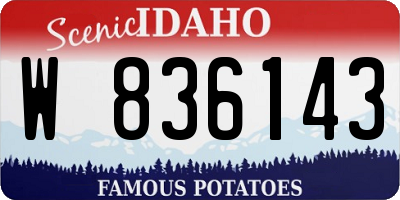 ID license plate W836143