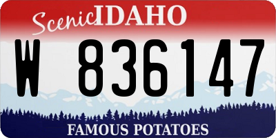 ID license plate W836147