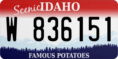 ID license plate W836151