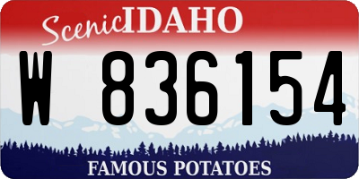 ID license plate W836154