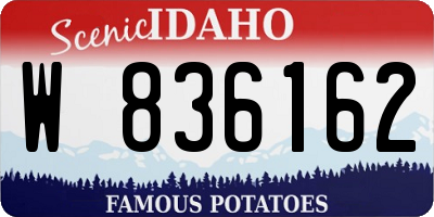 ID license plate W836162
