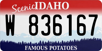 ID license plate W836167