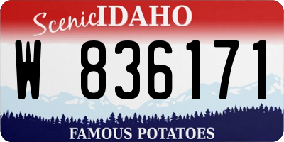 ID license plate W836171