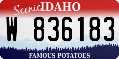ID license plate W836183