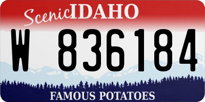 ID license plate W836184