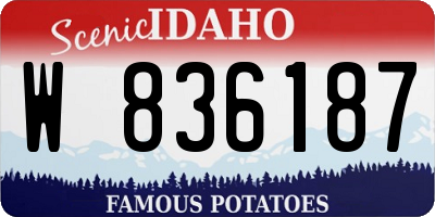 ID license plate W836187