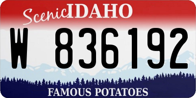 ID license plate W836192