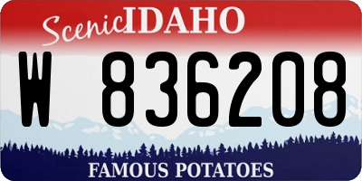ID license plate W836208