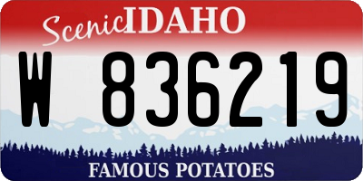 ID license plate W836219