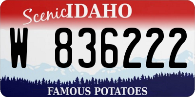 ID license plate W836222