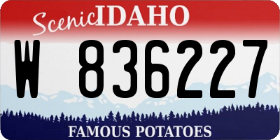 ID license plate W836227
