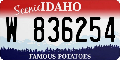 ID license plate W836254
