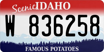 ID license plate W836258
