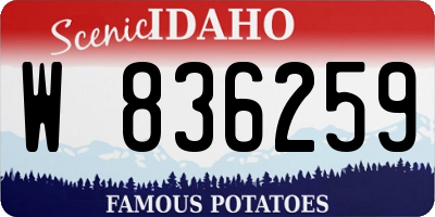 ID license plate W836259
