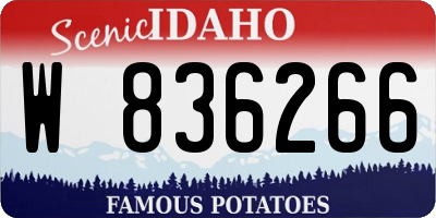 ID license plate W836266