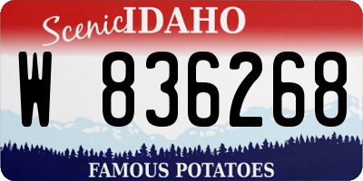 ID license plate W836268