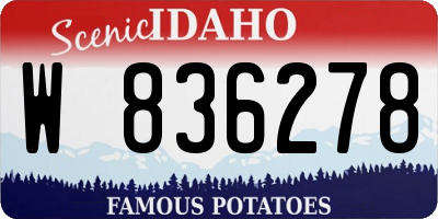 ID license plate W836278