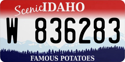 ID license plate W836283