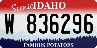 ID license plate W836296
