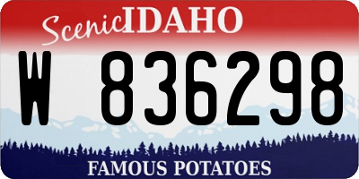 ID license plate W836298