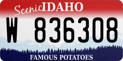 ID license plate W836308