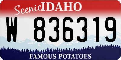 ID license plate W836319