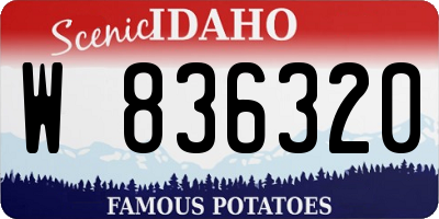 ID license plate W836320