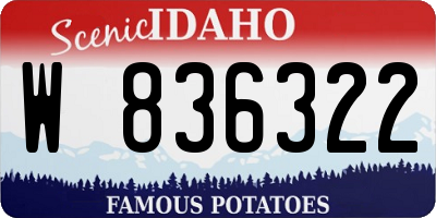 ID license plate W836322