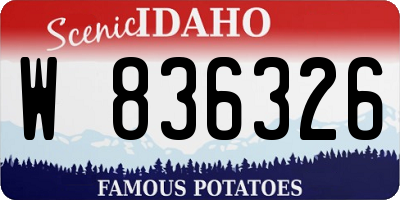 ID license plate W836326
