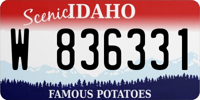 ID license plate W836331