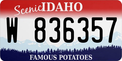 ID license plate W836357