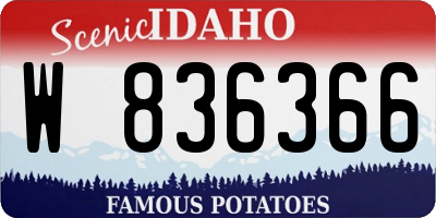 ID license plate W836366