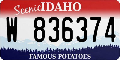 ID license plate W836374