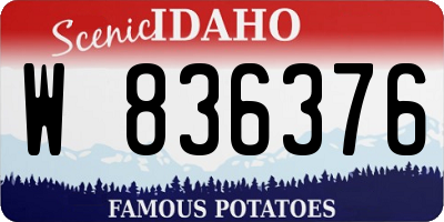 ID license plate W836376