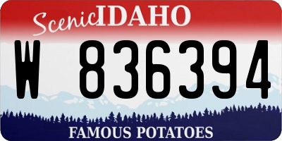 ID license plate W836394