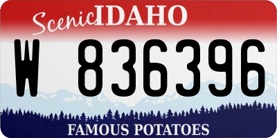 ID license plate W836396