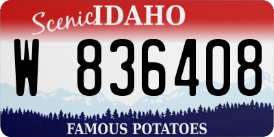 ID license plate W836408