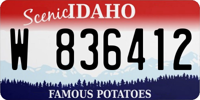 ID license plate W836412