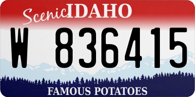 ID license plate W836415