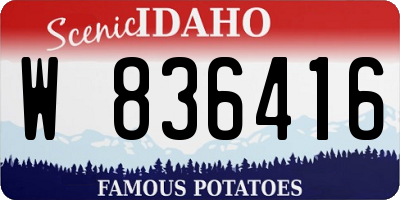 ID license plate W836416