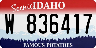 ID license plate W836417