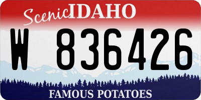 ID license plate W836426