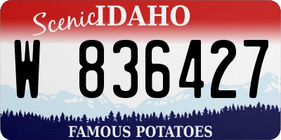 ID license plate W836427